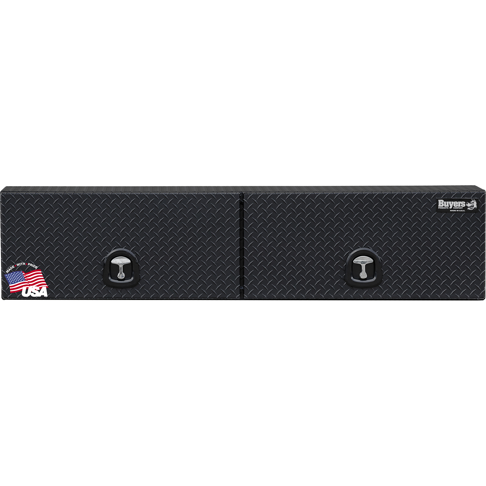 Buyers Products, 18x16x72 Matte Black Aluminum Topsider, Width 18 in, Material Aluminum, Color Finish Diamond Plate Matte Black, Model# 1722363